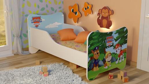 Dečiji Krevet 160X80Cm Happy Kitty Dog Adventure in the Forest 74016