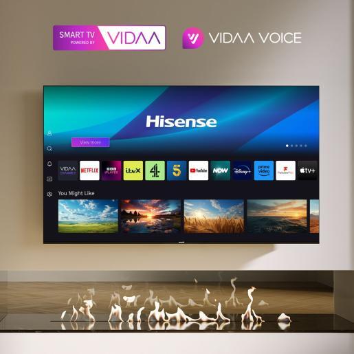 Hisense QLED TV 85" 85E7NQ, 4K Ultra HD, VIDAA OS Smart TV, Quantum Dot Colour, Dolby Vision-Atmos, 4K AI Upscaler, DTS® Virtual:X™