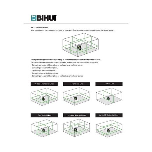 Samonivelirajući BIHUI Laser LLG12