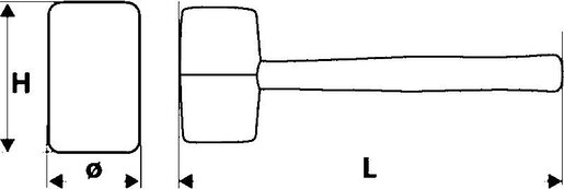 Čekić gumeni - TOPEX 02A354