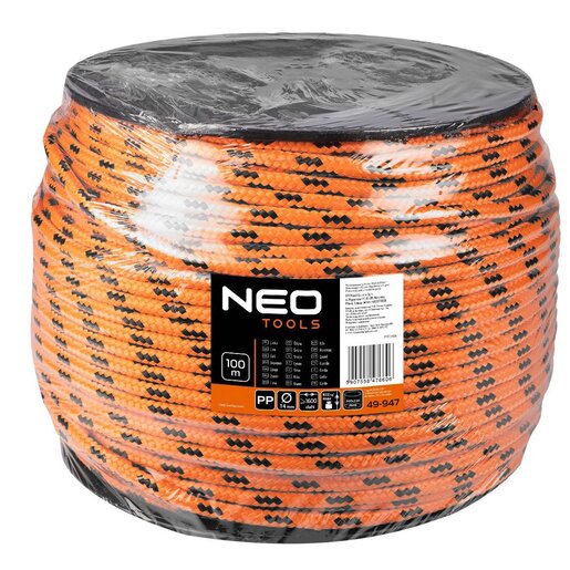 Pleteno polipropilensko uže Ø14 - 100m - NEO TOOLS (49-947)