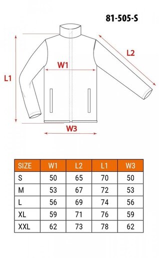 Radna jakna flis (runo) - NEO TOOLS 81-505-XXL