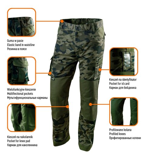 Radne pantalone "Camo" - NEO TOOLS 81-221-L