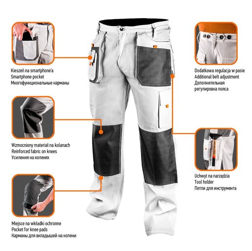 Radne pantalone sa tregerima - NEO TOOLS 81-120-LD