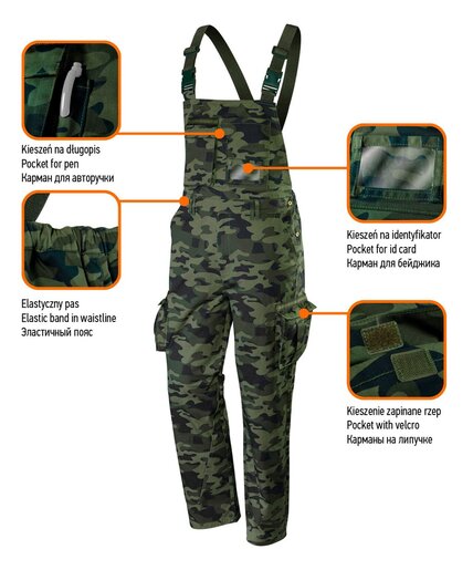 Radni polukombinezon "Camo" - NEO TOOLS 81-241-XXXL