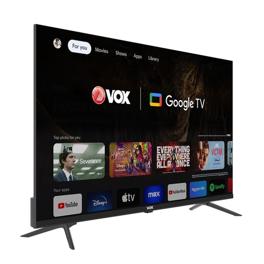 VOX UHD TV 43GTU090, 4K Ultra HD, Frameless GOOGLE  TV, DVB-T2/C/S2, Googlecast, Dolby Audio