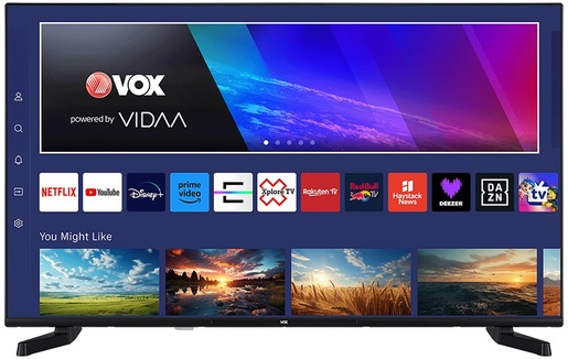 VOX UHD TV 43VDU754, 4K Ultra HD, VIDAA TV, DVB-T2/C/S2, Super Resolution, Miracast, Dolby Audio