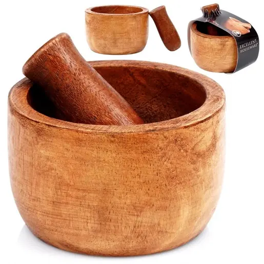 Vilde Excellent Houseware  259691 - Drveni avan sa tučkom , 10x6,5cm