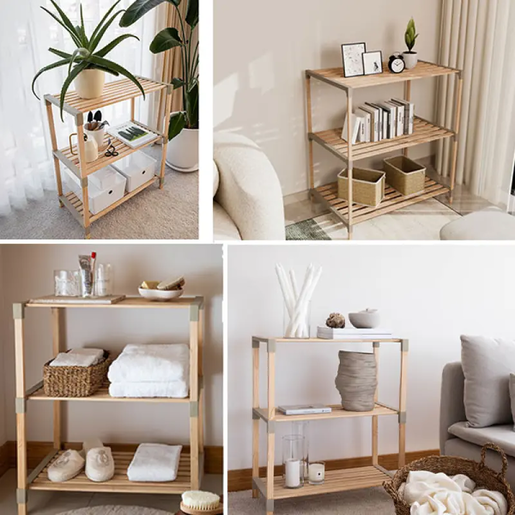 Fixwood Drvena polica multifunkcionalna-3 nivoa FIX-2006-3