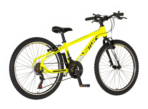 Bicikl visitor radiance 24" neon žuto crni 1242028