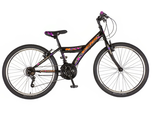 Bicikl venssini parma 24" crno roze 1242006