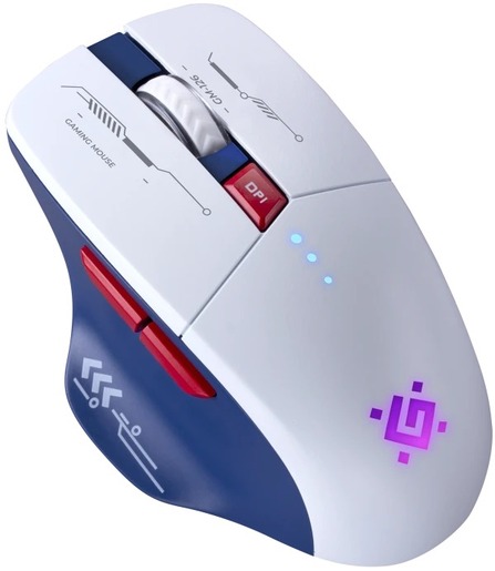 Miš Defender Tisa GM-126 Belo plavi/LED/7D/2.4+BT/1600dp