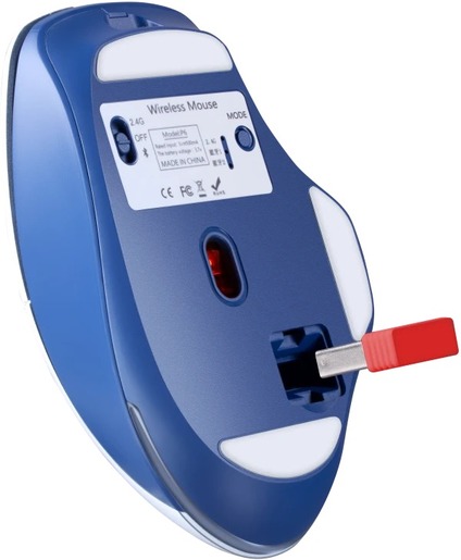 Miš Defender Tisa GM-126 Belo plavi/LED/7D/2.4+BT/1600dp