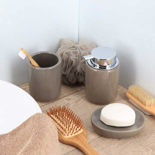 Tendance dozer za sapun dolomit 13,1x8,3cm keramika sivo smedja