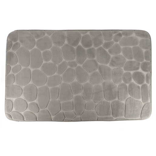 Tendance tepih za kupatilo pebble  50x80 cm memorijska pena mikrofiber siva