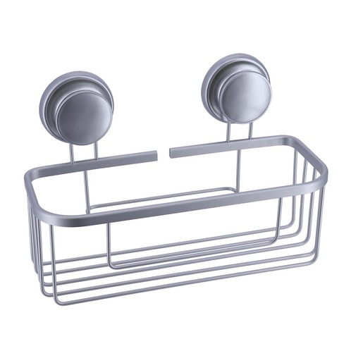 Tendance pravougona zicana polica na vakuum 28x13,5x17,5 cm aluminijum, hrom