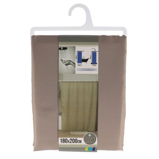 Tendance zavesa za kadu 180x200cm/12 pp kukica poliester taupe