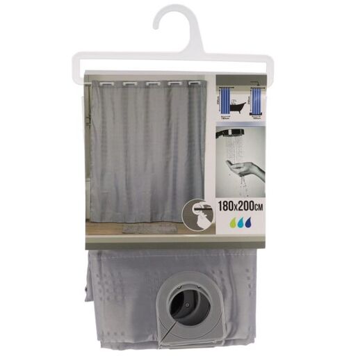 Tendance zavesa za kadu 180x200cm poliester sivi