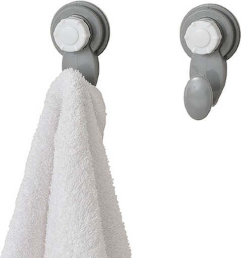 Tendance samolepljiva kukica 4,2x4,5x8,8cm pp sivo bela