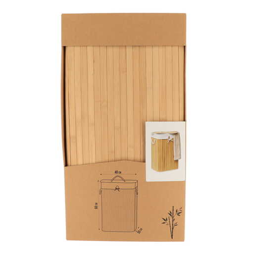 Tendance korpa za ves sa platnenom vrecom 30x40x60cm bambus bela