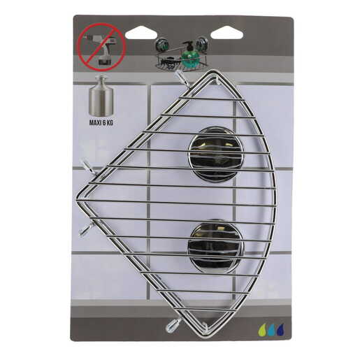 Tendance ugaona polica vakuum 25x18x13cm metal hrom