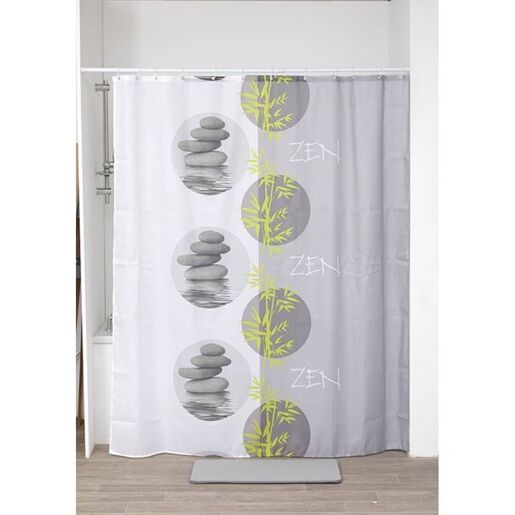 Tendance zavesa za kadu + 12 pp kukica 180x200 cm poliester palaos