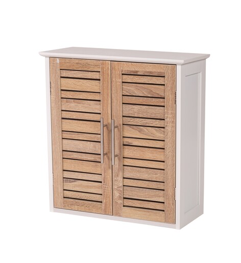 Tendance kupatilski ormaric sa 2 vrata i 1 policom stockholm 52x22x55cm mdf bambus bela