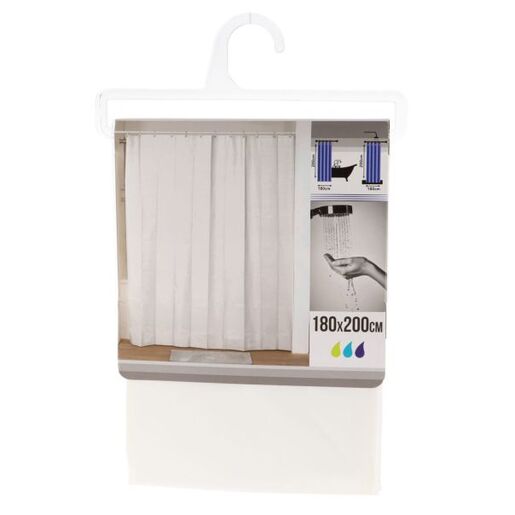 Tendance zavesa za kadu 180x200cm peva bela