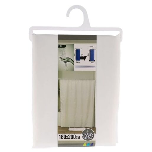 Tendance zavesa za kadu 180x200cm/12 pp kukica poliester bela