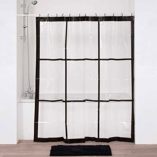 Tendance zavesa za kadu 180x180xcm bela neo retro