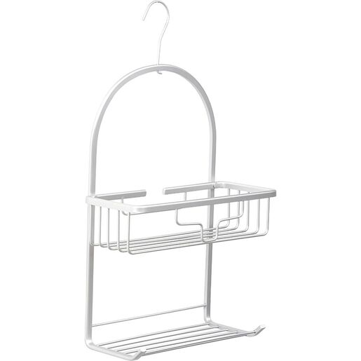 Tendance dvostruka viseca polica mala sa kukicom 28x12,5x49,5 cm aluminijum hrom