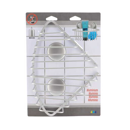 Tendance ugaona polica na vakuum 19,7x19,7x19 cm aluminijum hrom