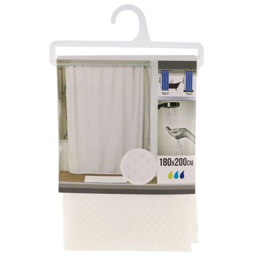 Tendance zavesa za kadudiamonds 180x200cm poliester bela