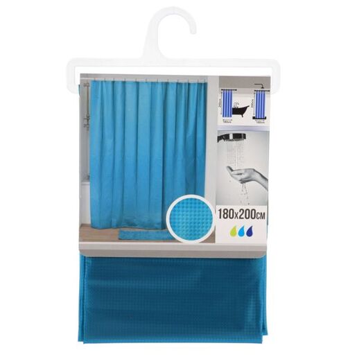 Tendance zavesa za kadu 180x200cm eva laser blue peacock