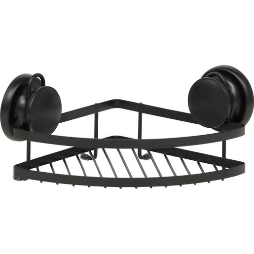 Tendance ugaona polica 2 vakuuma 20x20x12,5cm hrom crna