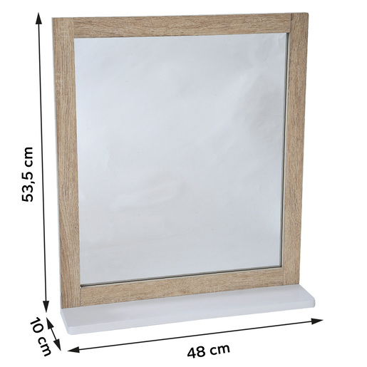 Tendance ogledalo stockhlom 48x10x53,5cm mdf bambus bela