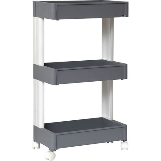 Tendance trostruka polica na tockice 45x26x79,5 cm pp sivo bela