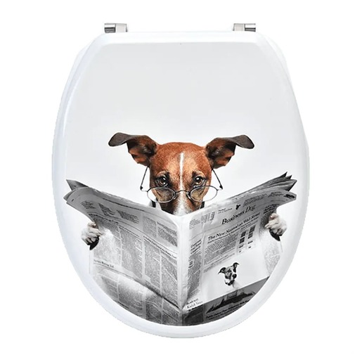 Tendance wc daska mdf sa metalnim okovima 37,5x46cm mdf karamel