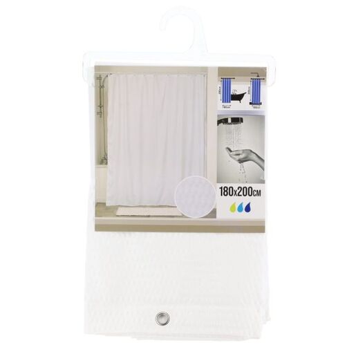 Tendance zavesa za kadu 180x200 cm mikrofiber bela