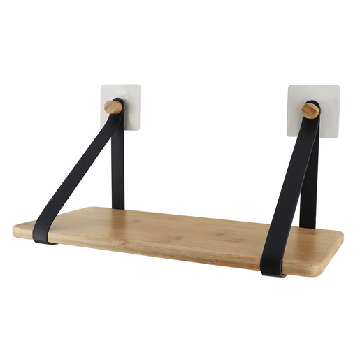 Tendance  polica samolepljivi 20x39.5x20 cm bambus/crna