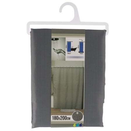 Tendance zavesa za kadu 180x200cm/12 pp kukica poliester siva