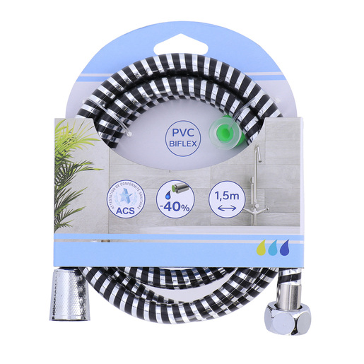 Tendance tus crevo rastegljivo 150cm pvc crno srebrno