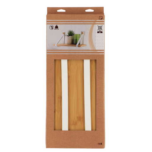 Tendance  polica samolepljivi 20x39.5x20 cm bambus/bela