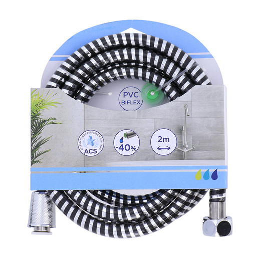 Tendance tus crevo 2m rastegljivo pvc crno srebrno