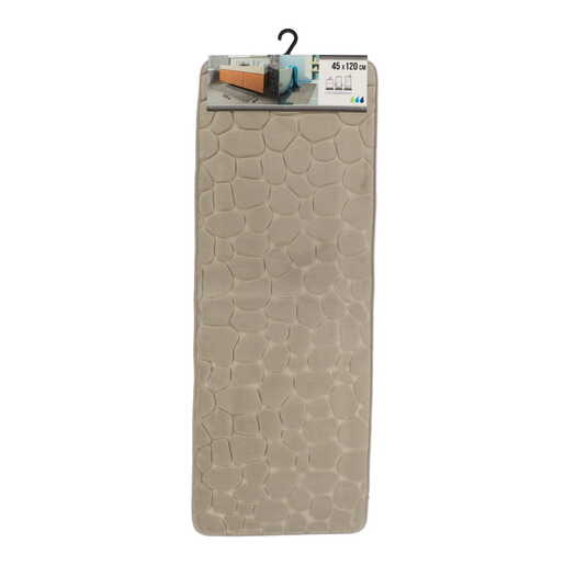 Tendance tepih za kupatilo pebble 45x120 cm memorijska pena mikrofiber sivo smedja