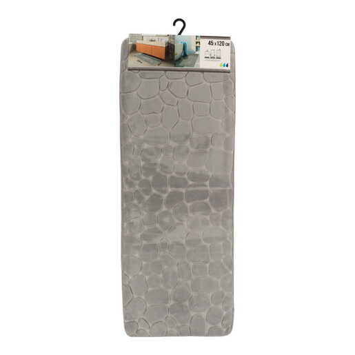 Tendance tepih za kupatilo pebble 45x120 cm memorijska pena mikrofiber svetlo siva