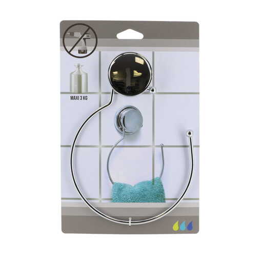 Tendance drzac peskira okrugli vakuum 16x3x20cm metal hrom