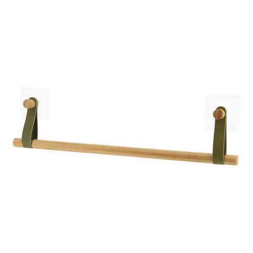 Tendance  držač peškira samolepljivi 11.5x50x2.5 cm bambus/zelena