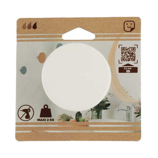 Tendance kukica samolepljiva 6,5cm bambus bela