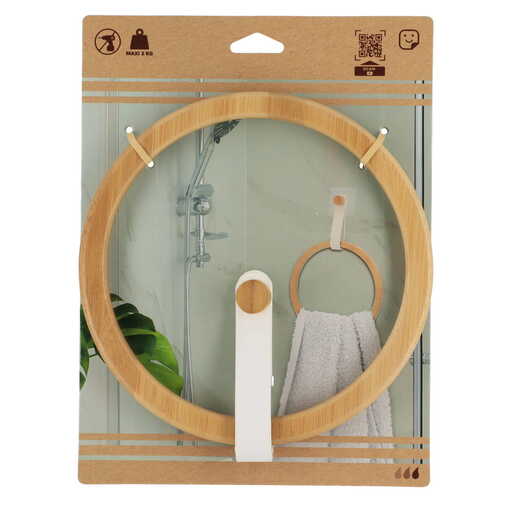 Tendance držač peškira samolepljivi okrugli bambus bela